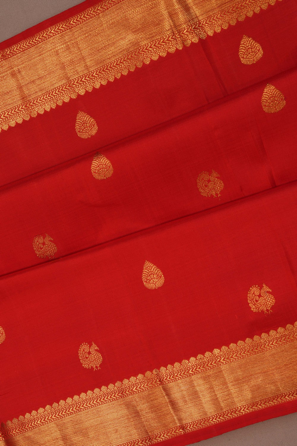 Image of Arani Silk Red Saree